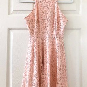 Forever 21 Rose Lace Skater Dress, Med